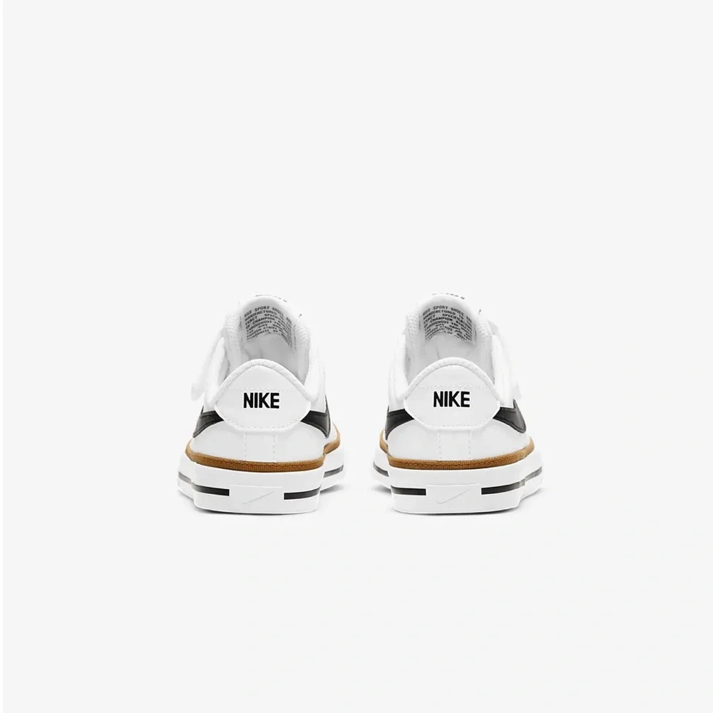 Nike Court Legacy Low White Desert Ochre Little Kids Shoes 11Y-3Y DA5381… - Picture 2 of 6